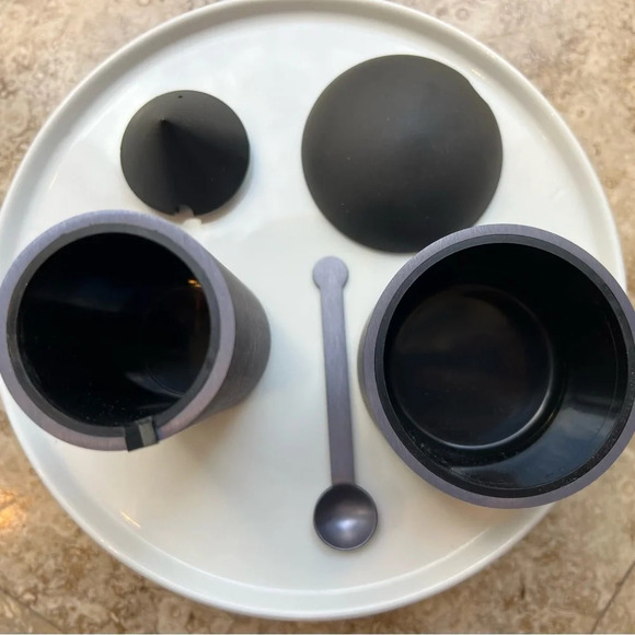 David Tisdale Vintage Elika Sugar Pot and Creamer set with lids and spoon - Picture 4 of 14